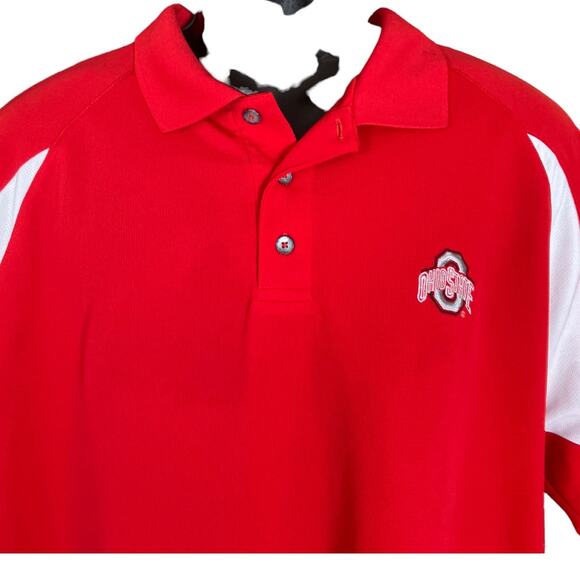 ProEdge by Knights Apparel Men's Red Ohio State University Buckeyes Polo SZ L - Picture 4 of 8